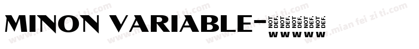 minon variable字体转换